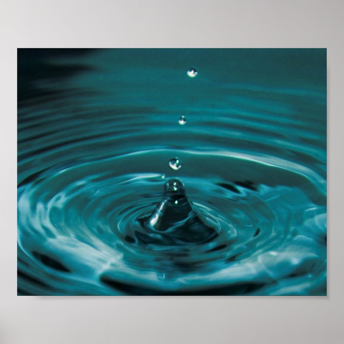 Turquoise Water Drop Poster