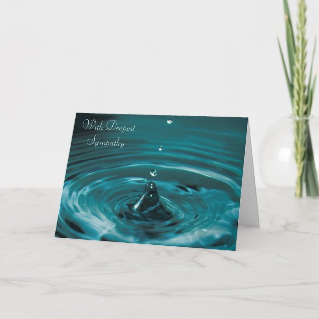 Turquoise Water Drop Sympathy Card (Front)