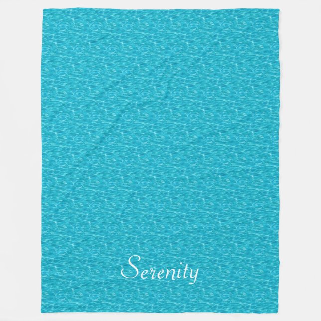 Turquoise Water Image Fleece Blanket (Front)
