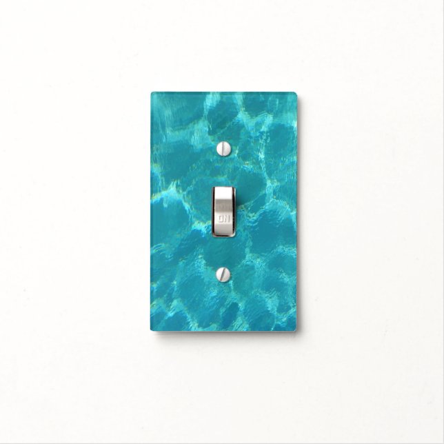 Turquoise Water Light Switch Cover (In Situ)