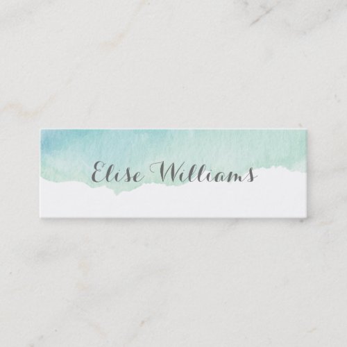 Turquoise Watercolor Contact Card