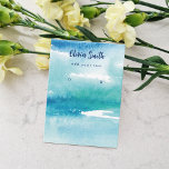 Turquoise Watercolor Ocean Earring Display Card at Zazzle