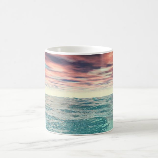 Turquoise Waves Coffee Mug (Center)