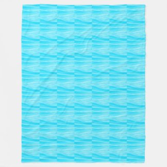 Turquoise Wavy Fleece Blanket