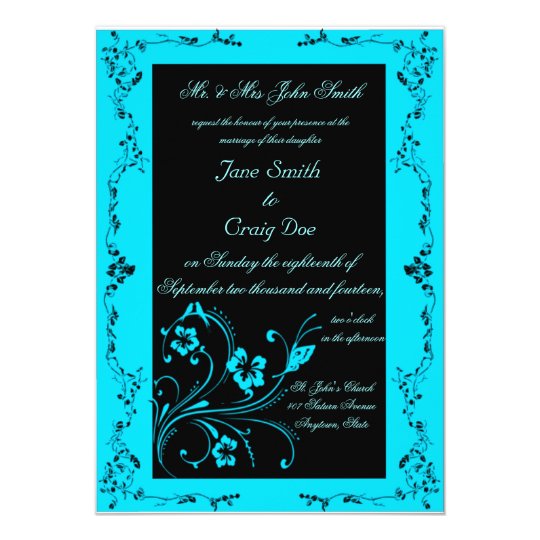 Turquoise Wedding Invitations | Zazzle.com