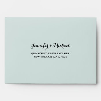 Turquoise Wedding Party Event Rsvp Return Address Envelope by iCoolCreate at Zazzle