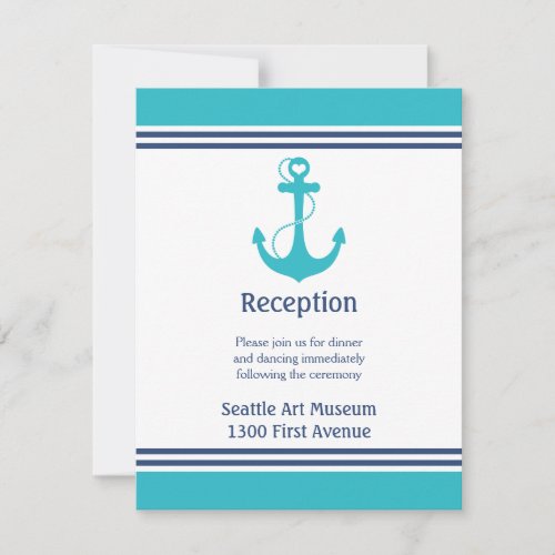 Wedding Reception Direction Invitation