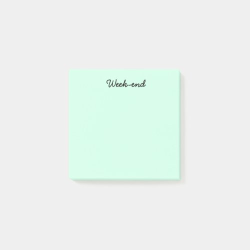 Turquoise Week_end Post_it Notes