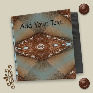 Turquoise Western Motif Binder