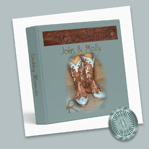 Turquoise Western Wedding Binder