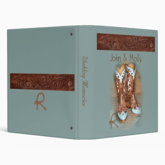 Turquoise Western Wedding Binder