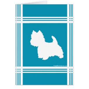 Turquoise Westies Cards