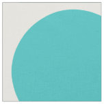 Turquoise White Big Polka Dots Fabric