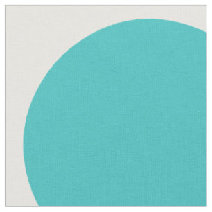 Turquoise White Big Polka Dots Fabric