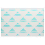 Turquoise White Geo Triangle Pattern Fabric