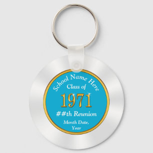Turquoise White Gold, Class of 1971 Reunion Favors Keychain