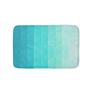 Turquoise White gradient,Turquoise shades Bath Mat