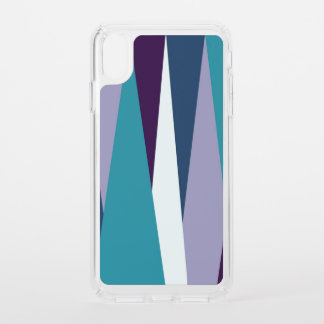 turquoise white purple and blue abstract speck iPhone XS max case