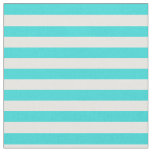 Turquoise &amp; White Striped Fabric