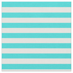 Turquoise &amp; White Striped Fabric
