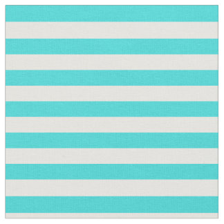 Turquoise & White Striped Fabric