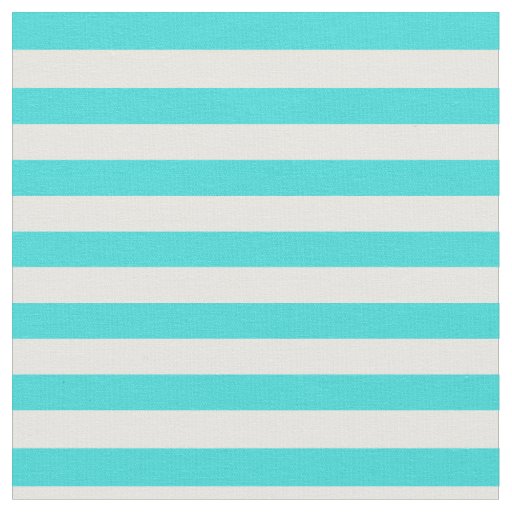 Turquoise & White Striped Fabric