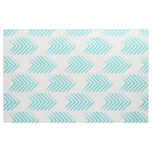 Turquoise White Tribal Arrow Pattern Fabric
