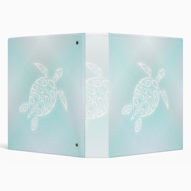 Turquoise White  Turtle Binder (Background)