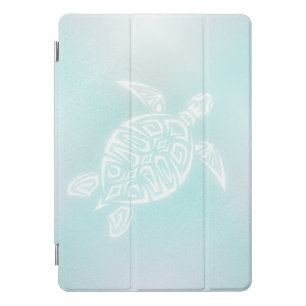Turquoise White Turtle iPad Pro Cover