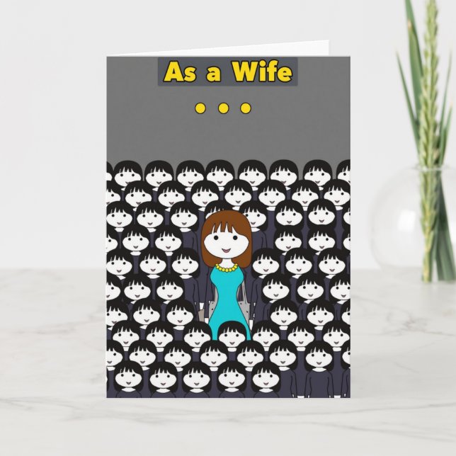 Turquoise Wife Mothers Day Card (Front)