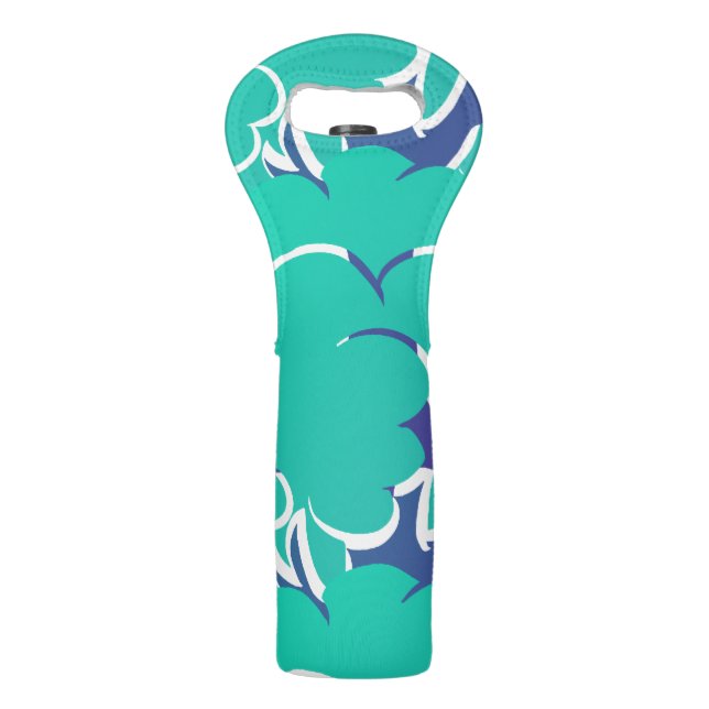Turquoise Wine Tote Bag (Front)