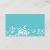 Turquoise Winter Baby Shower Diaper Raffle Ticket Enclosure Card (Back)