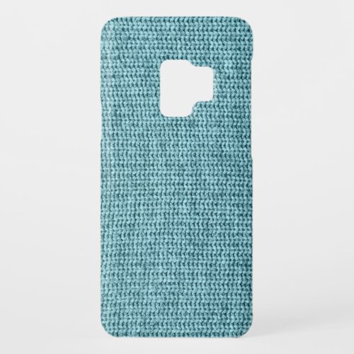 Turquoise Winter Knitted Sweater Texture Case_Mate Samsung Galaxy S9 Case