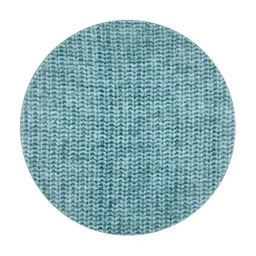 Turquoise Winter Knitted Sweater Texture Cutting Board