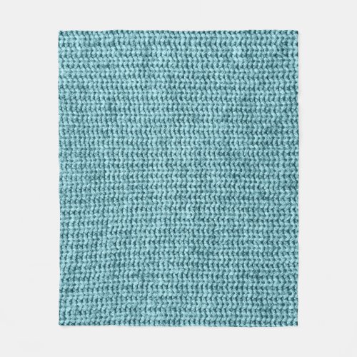 Turquoise Winter Knitted Sweater Texture Fleece Blanket