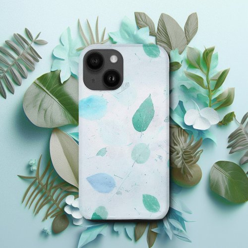 Turquoise Winter Mulberry Papier_Mch Beautiful iPhone 15 Case