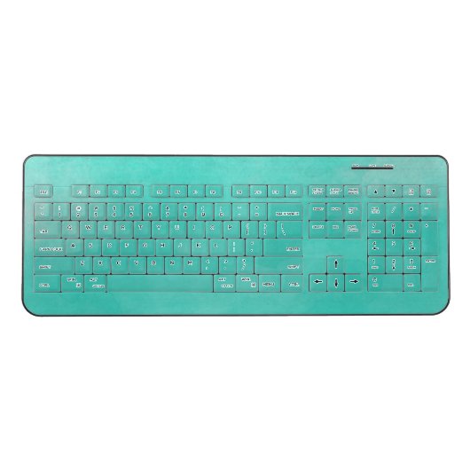 Turquoise Wireless Keyboard (Front)