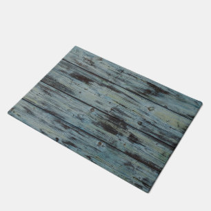 Turquoise Wood Design vintage Shabby Chic gift Doormat
