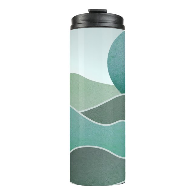 Turquoise World Landscape Thermal Tumbler (Front)