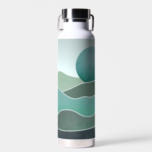 Turquoise World Landscape Water Bottle
