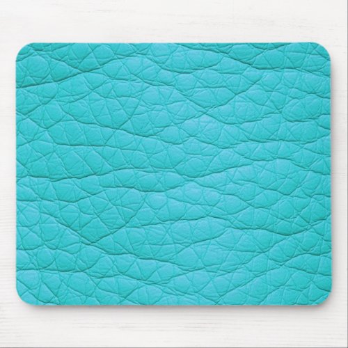 Turquoise Wrinkled Faux Soft Leather Mousepad