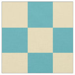 Turquoise yellow checkered pattern fabric