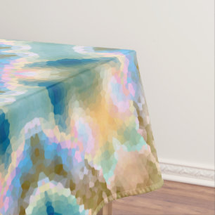 Turquoise yellow mandala tablecloth