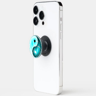 turquoise yin yang personalized girls volleyball PopSocket