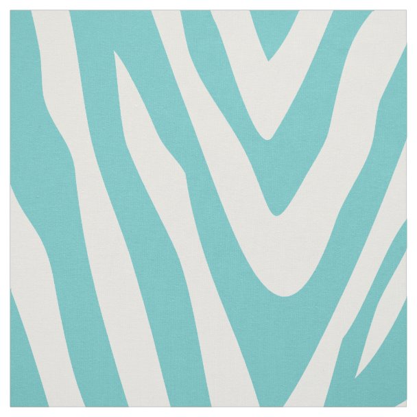 Turquoise Zebra Animal Print Fabric Zazzle