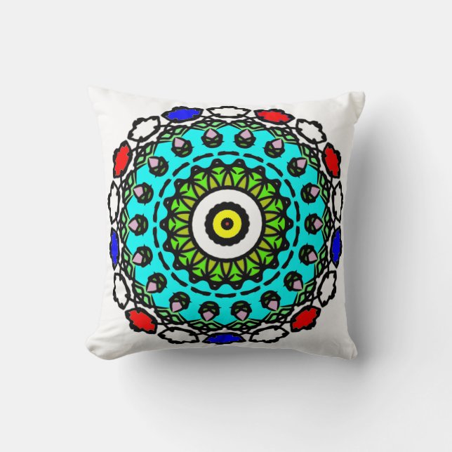 Turquoise Zen Pillow (Front)