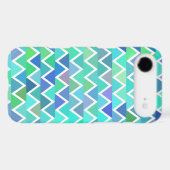 Turquoise Zigzag Pattern iPhone 4/4S Case (Back (Horizontal))