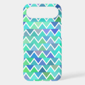 Turquoise Zigzag Pattern iPhone 4/4S Case (Back)