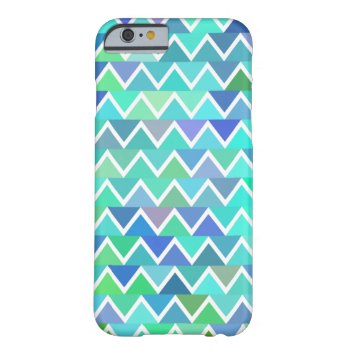 Turquoise Zigzag Pattern Iphone 6 Case by OrganicSaturation at Zazzle