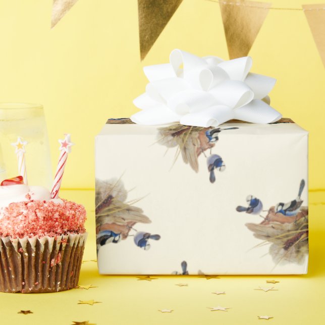 Turquoisine Superb Warbler,  Wrapping Paper (Birthday Party)